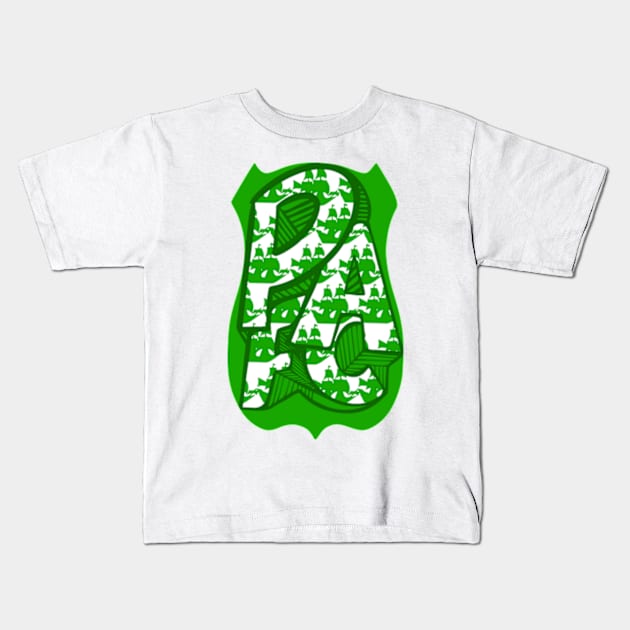 One Argyle badge Kids T-Shirt by RDandI